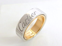 Cartier カルティエ シークレットラブリング #47 7号 K18WG K18PG 2重 
