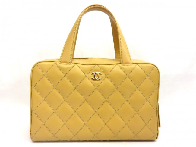CHANEL シャネル ハンドバッグ A18121 ワイルドステッチ ベージュ