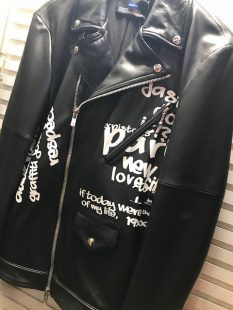 Attack The Mind 7 ATMJ022 プリントデザイン レザーダブルライダース